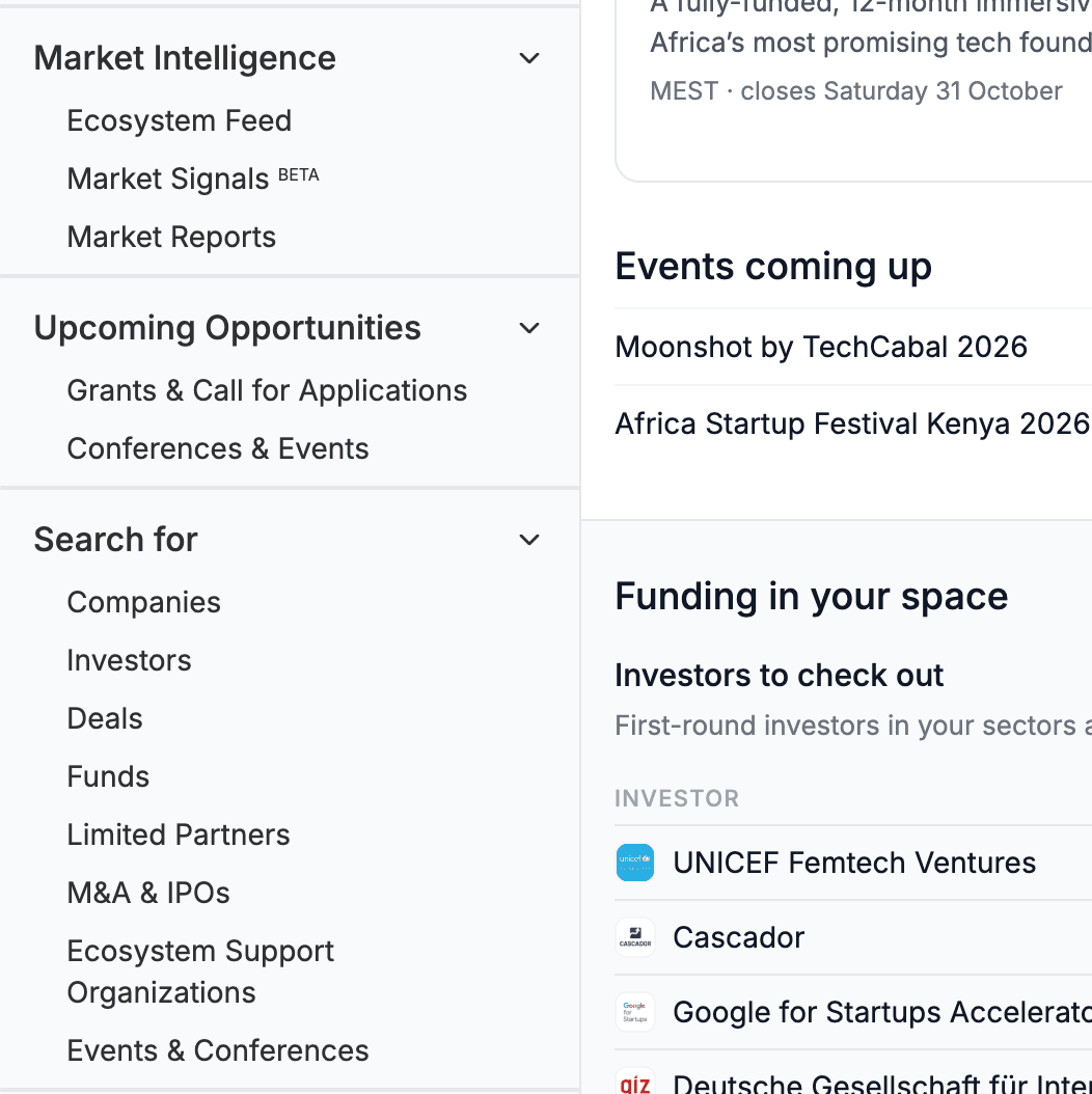 Briter Intelligence: market intelligence, upcoming opportunities, search by companies, investors and deals, and funding in your space